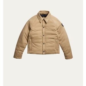 Canada Goose Beige Puffer Jacket with Collar